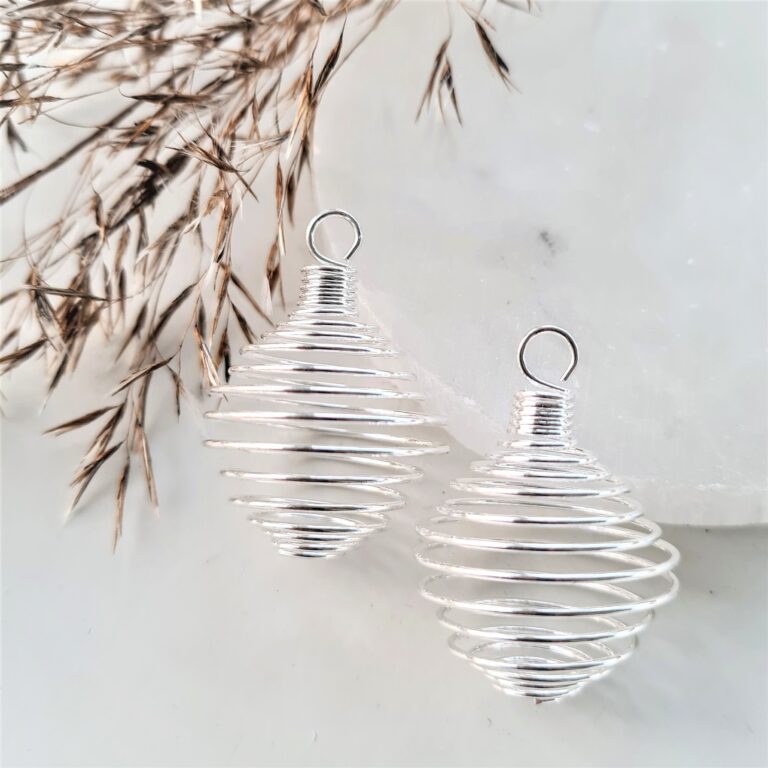 spiral - stor med ögla - silverfärgad